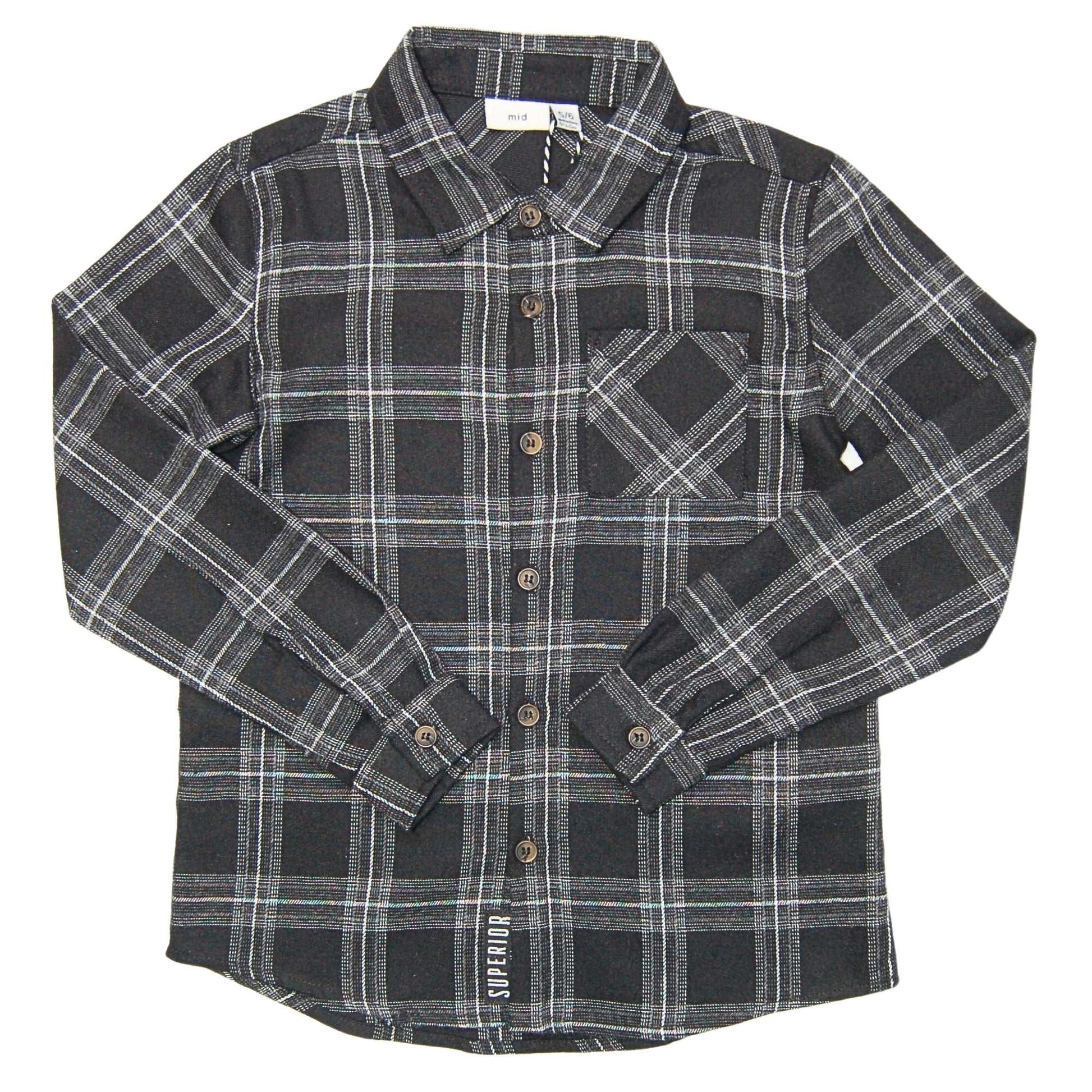 Chemise à carreaux Noir