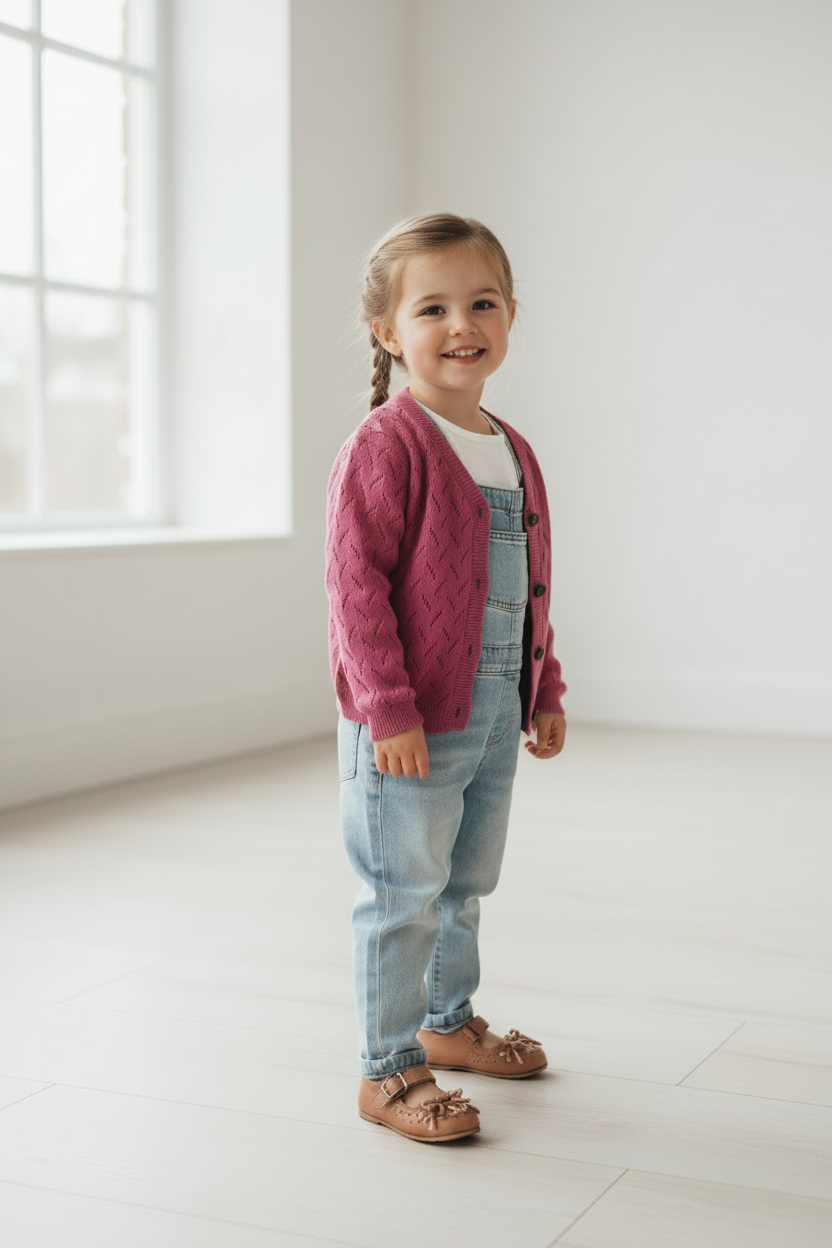 Veste en tricot Vieux rose