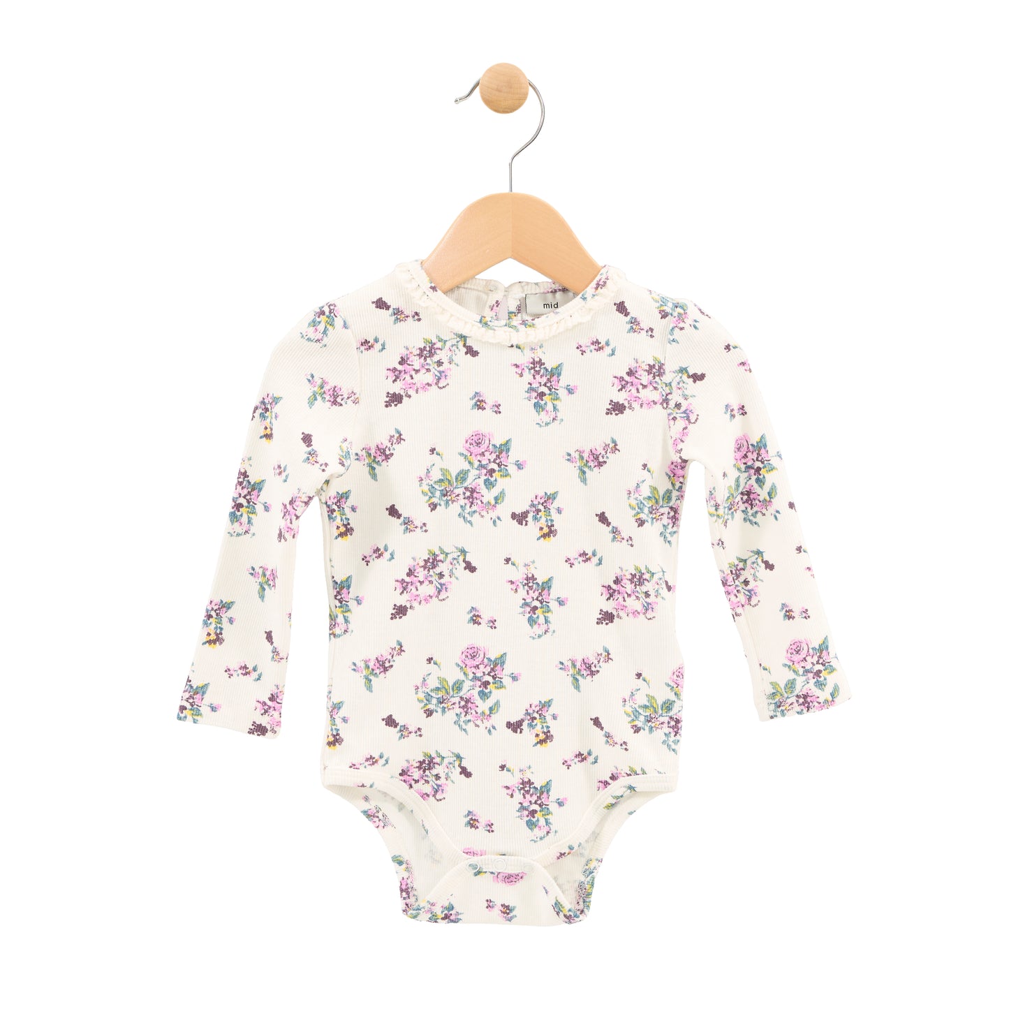 Cache-chouche imprimé fleur mauve