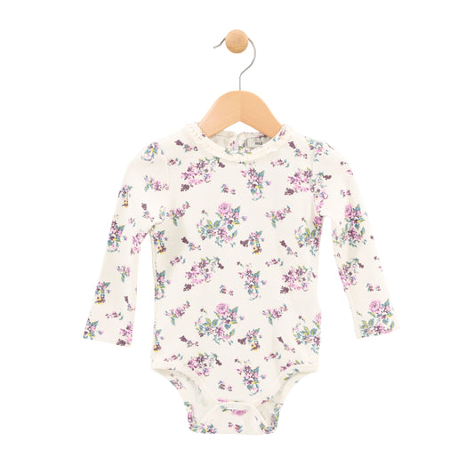Cache-chouche imprimé fleur mauve