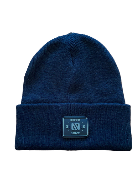 Tuque en tricot Unisexe Noir chiné