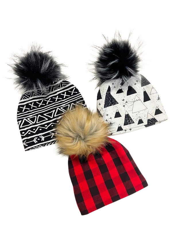 Tuques à pompon 6 - 24 mois