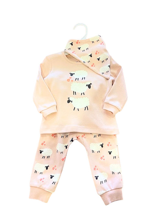 Ensemble pyjama 3 pièces moutons
