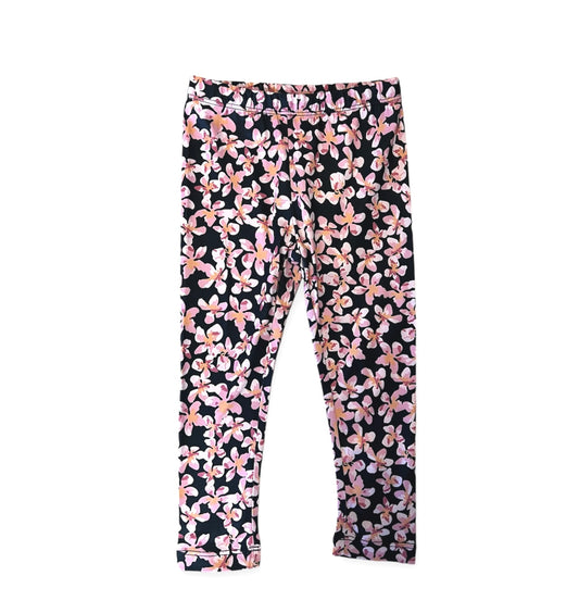 Legging noir fleuri