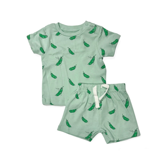 Pyjama 2 pièces Petits pois Coton bio