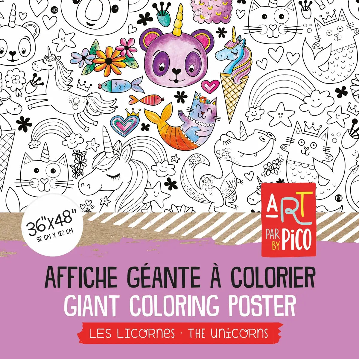 Coloriage géant - Les licornes