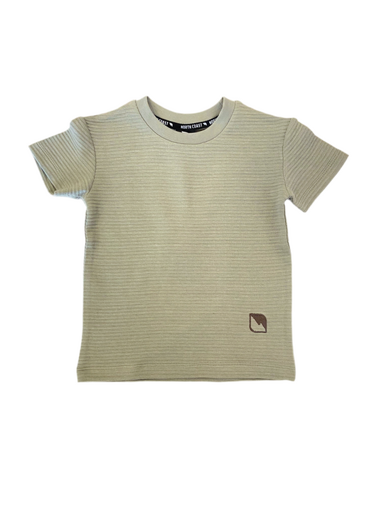 T-shirt vert texture côteler