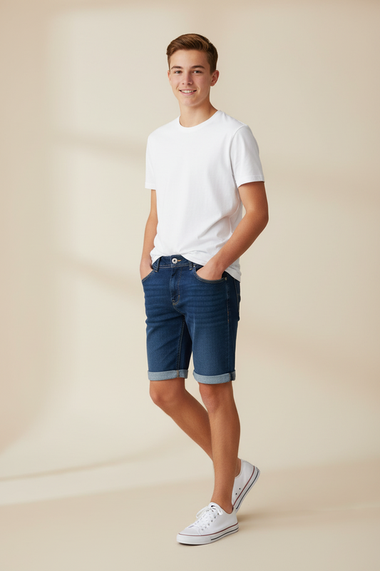 Short jogg-jeans Bleu foncé