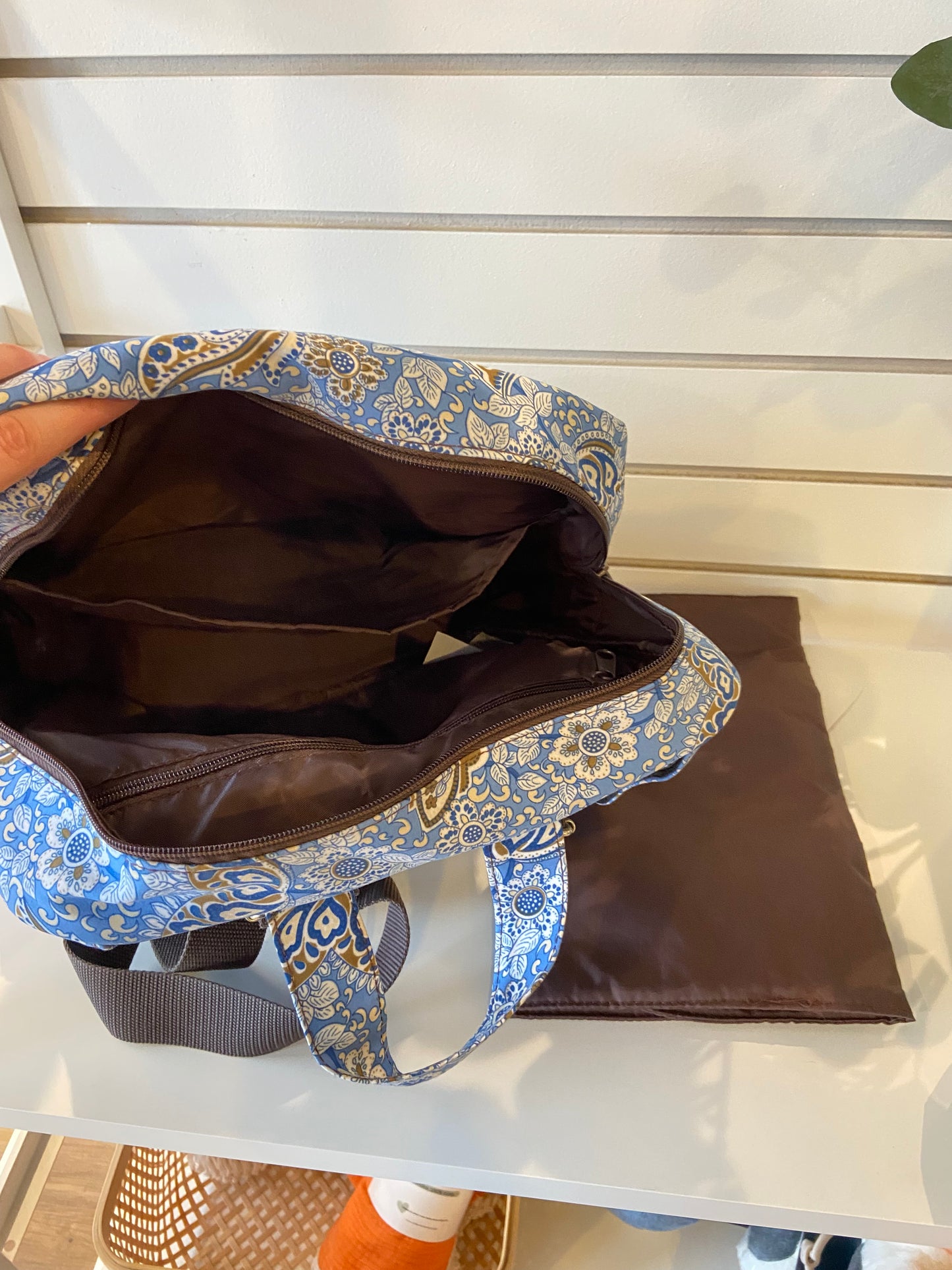 Sac à couche design bleu en sac à dos