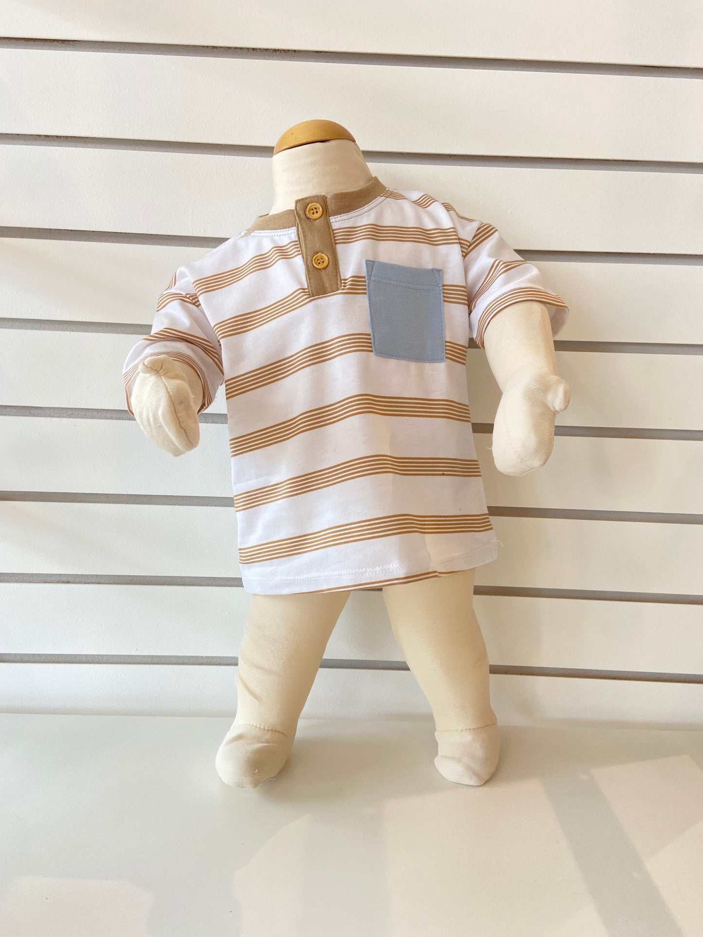 T-shirt rayé à poche