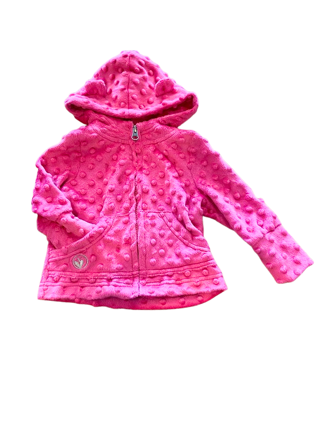 Veste rose fushia en minky 6- 12 mois