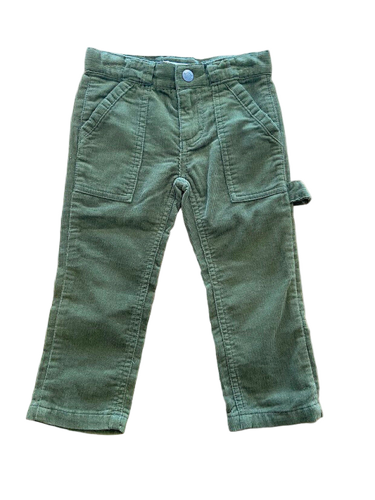 Pantalon vert côteler