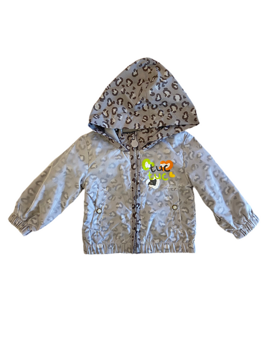Imperméable léopard gris