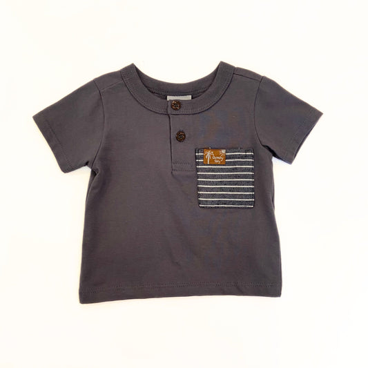 T-shirt  gris à poche