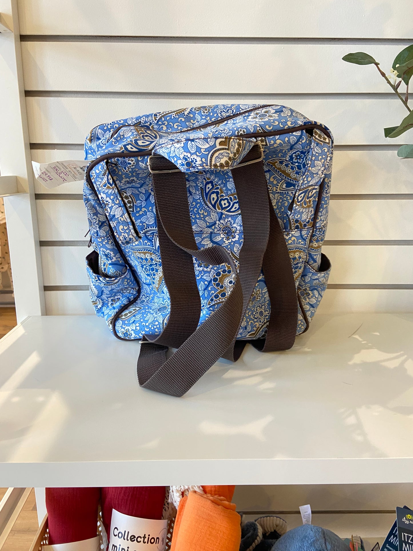 Sac à couche design bleu en sac à dos