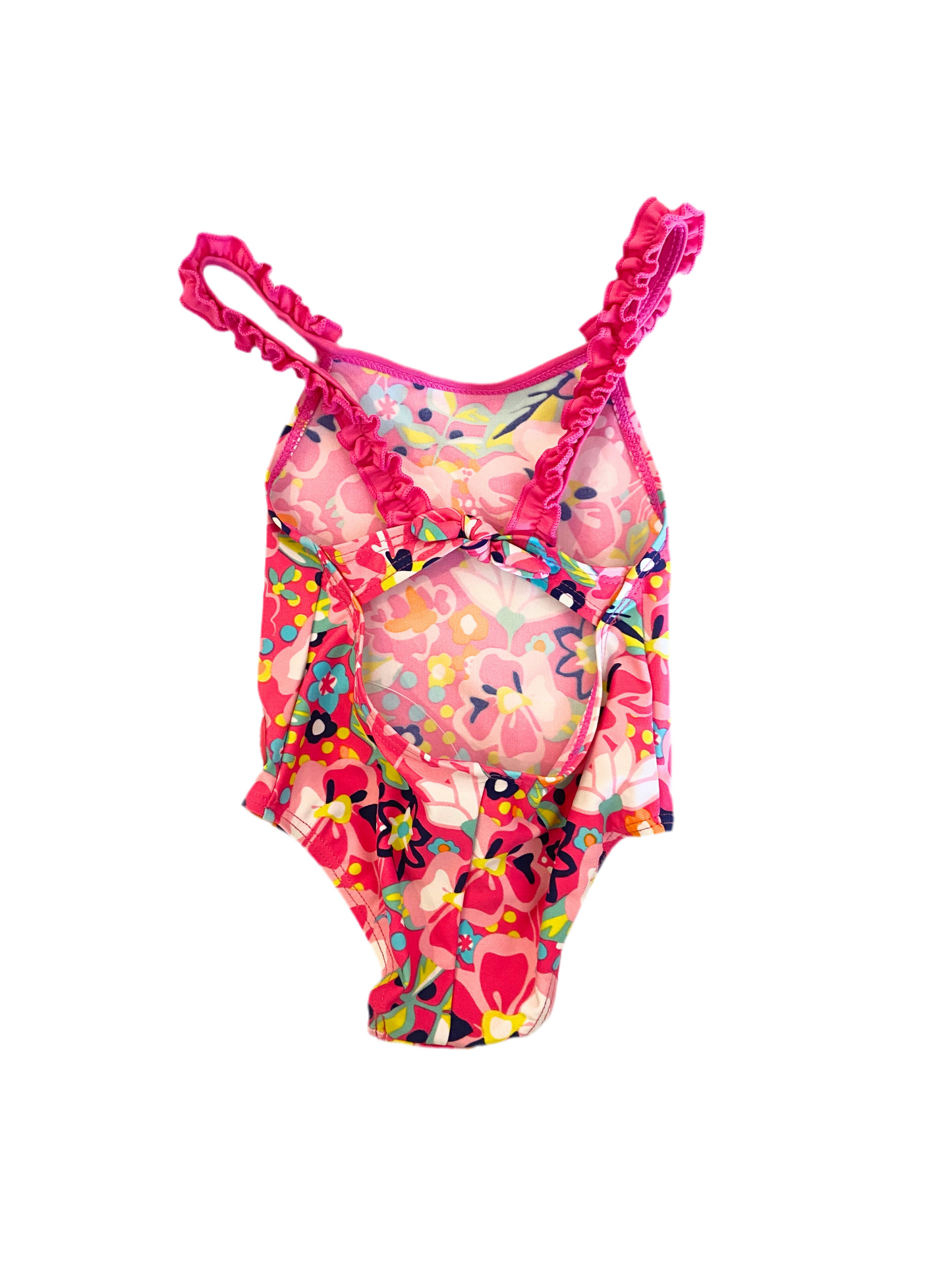 Maillot une pièce fleuri rose