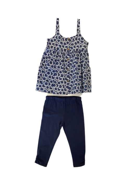 Ensemble camisole et legging bleu marin