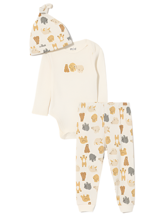 Ensemble pyjama 3 pièces Ours