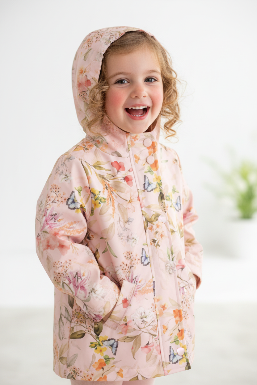 Manteau de pluie imperméable & Mi-saison Fleuri