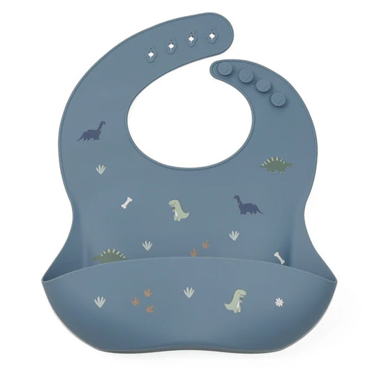 Bavoir en silicone Dino
