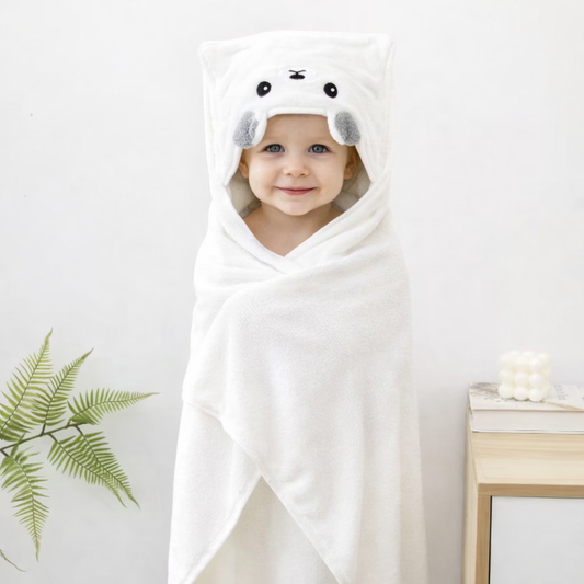 Serviette de bain - Modèle Ours Blanc