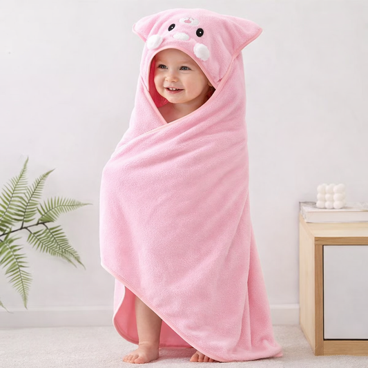 Serviette de Bain - Modèle Lapin Rose
