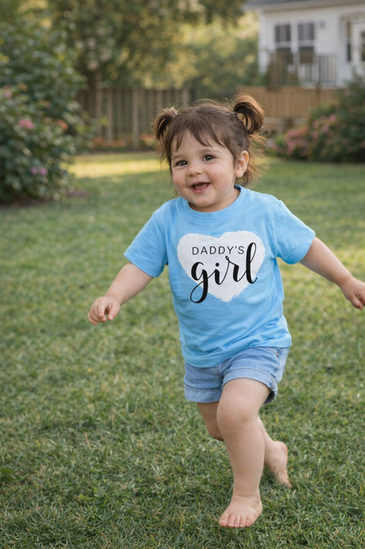 T-Shirt Daddys's Girl - Bleu Ciel