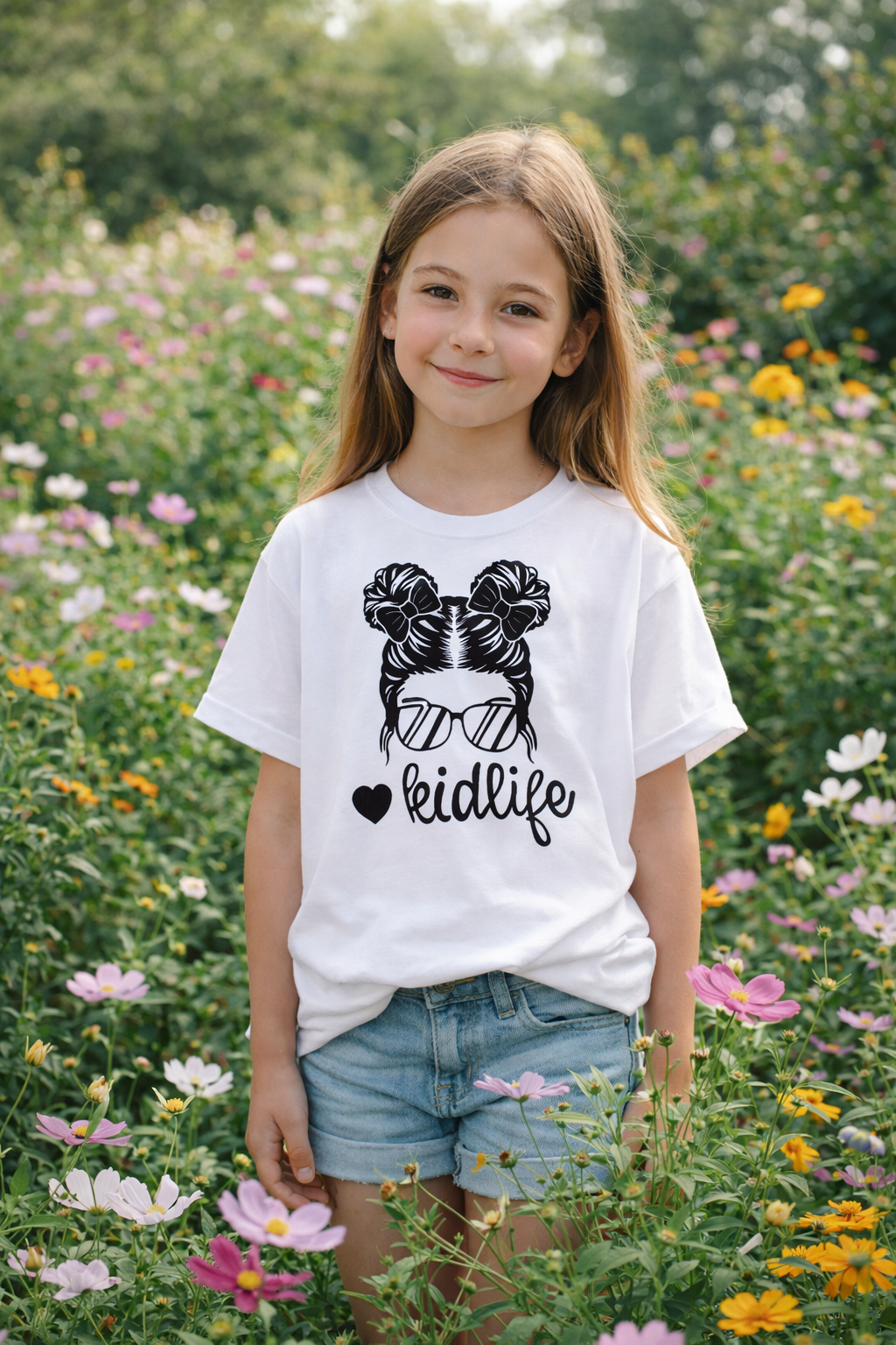 T-Shirt Stylé Liedlife = Vie de Rêve - Blanc