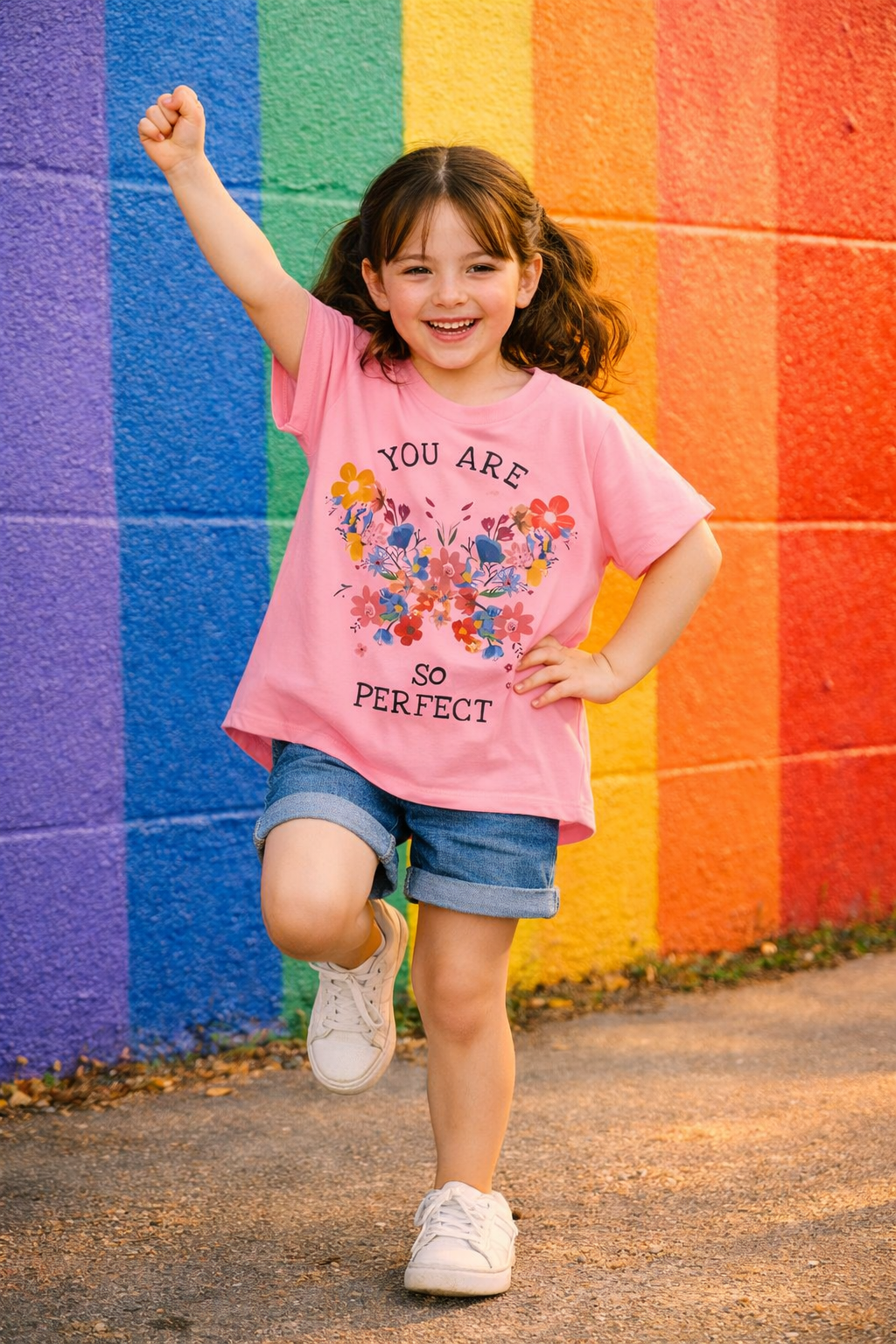 T-Shirt Papillon en Fleurs