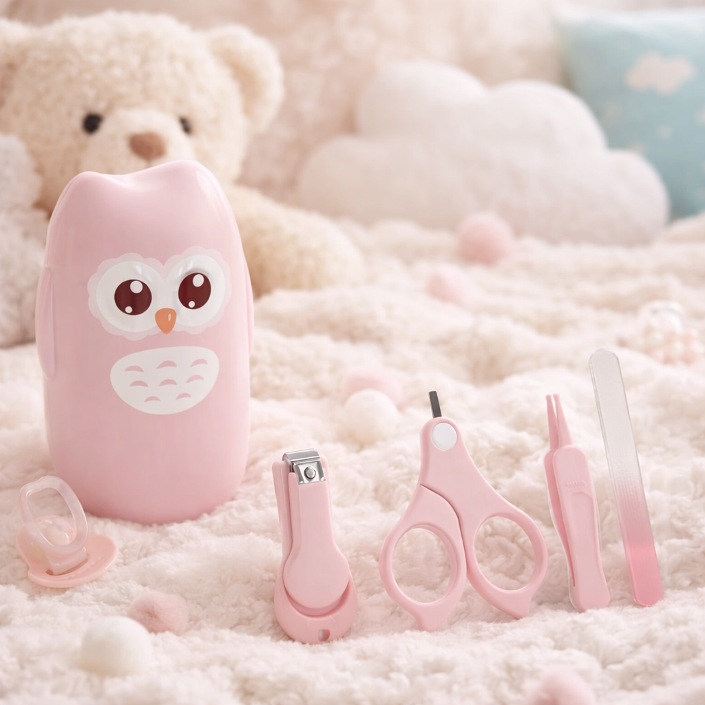 Set Soins des Ongles de bébé – Collection Hibou Rose
