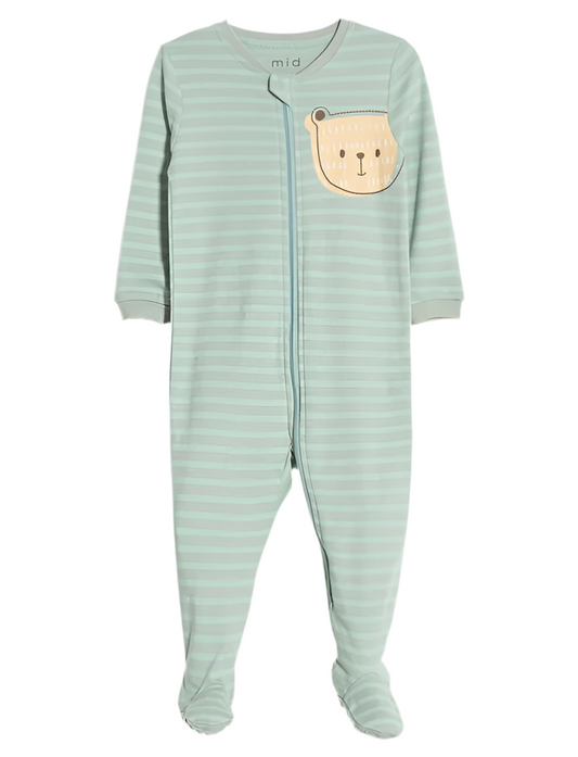 Pyjama 1 pièce Ours rayures