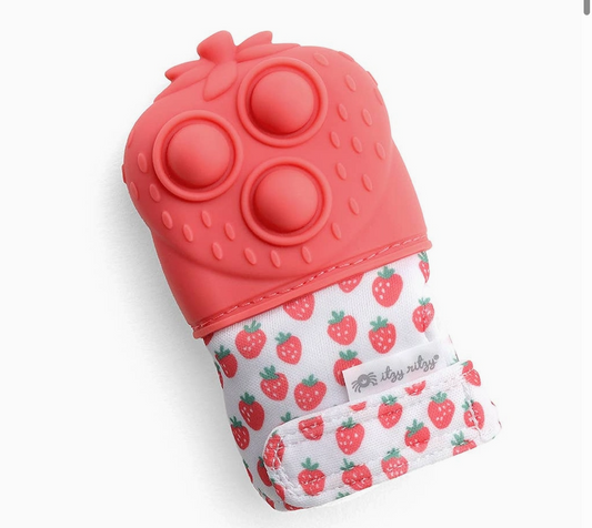 Gant de dentition Mitt Pop - Modèle Fraise