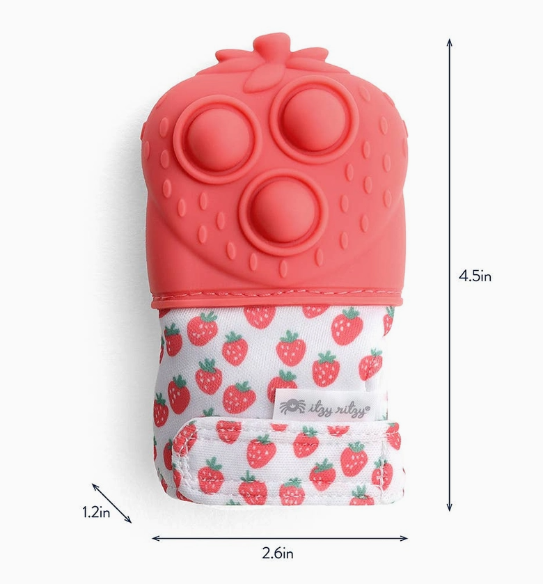 Gant de dentition Mitt Pop - Modèle Fraise