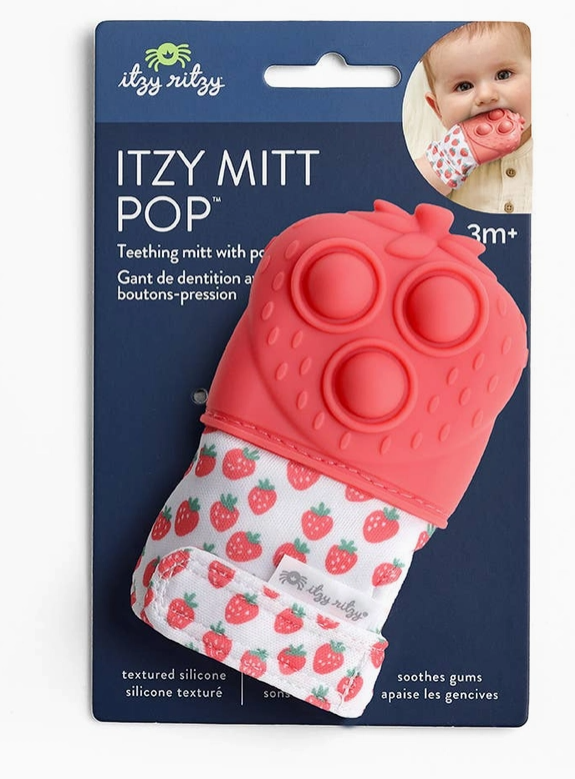 Gant de dentition Mitt Pop - Modèle Fraise