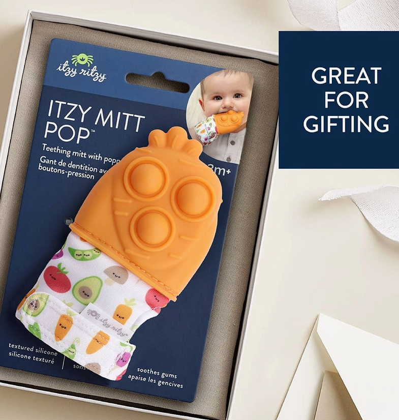 Gant de dentition Mitt Pop - Modèle Carotte