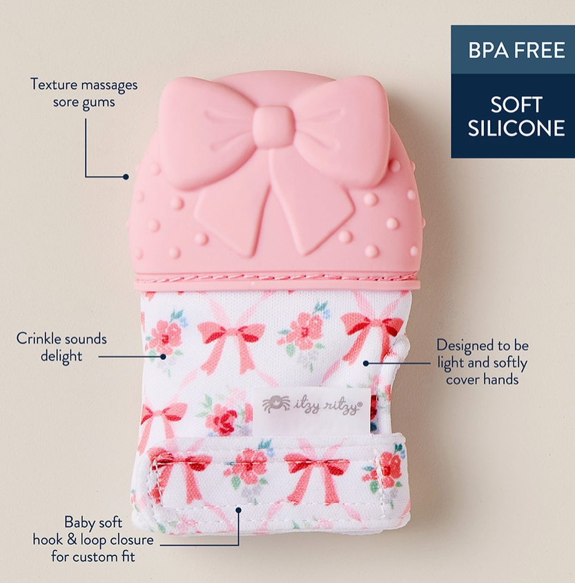 Mitaine de dentition en silicone - Modèle Boucle mignone