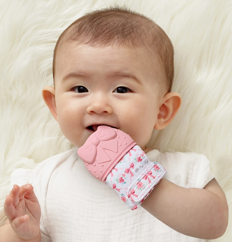 Mitaine de dentition en silicone - Modèle Boucle mignone