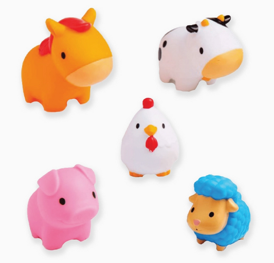 Les animaux de la ferme a la baignoire ( Lot de 5 )