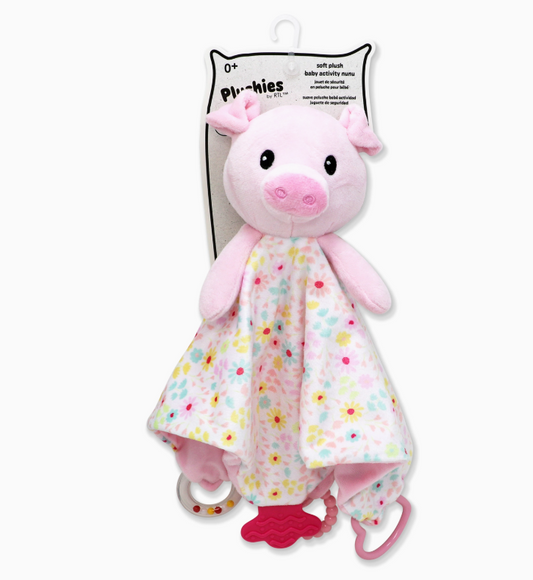 Couverture de sécurité en peluche stimulant et réconfortant - Modèle Cochon