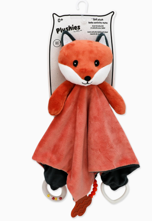 Couverture de sécurité en peluche stimulant et réconfortant - Modèle Renard
