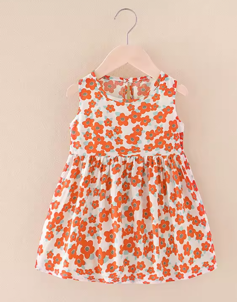 Robe Fleur orange