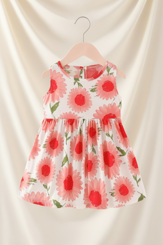 Robe Grandes Fleurs Rayonnantes