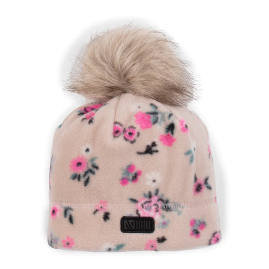 Tuque en micropolaire 5/6 ans Beige fleuri