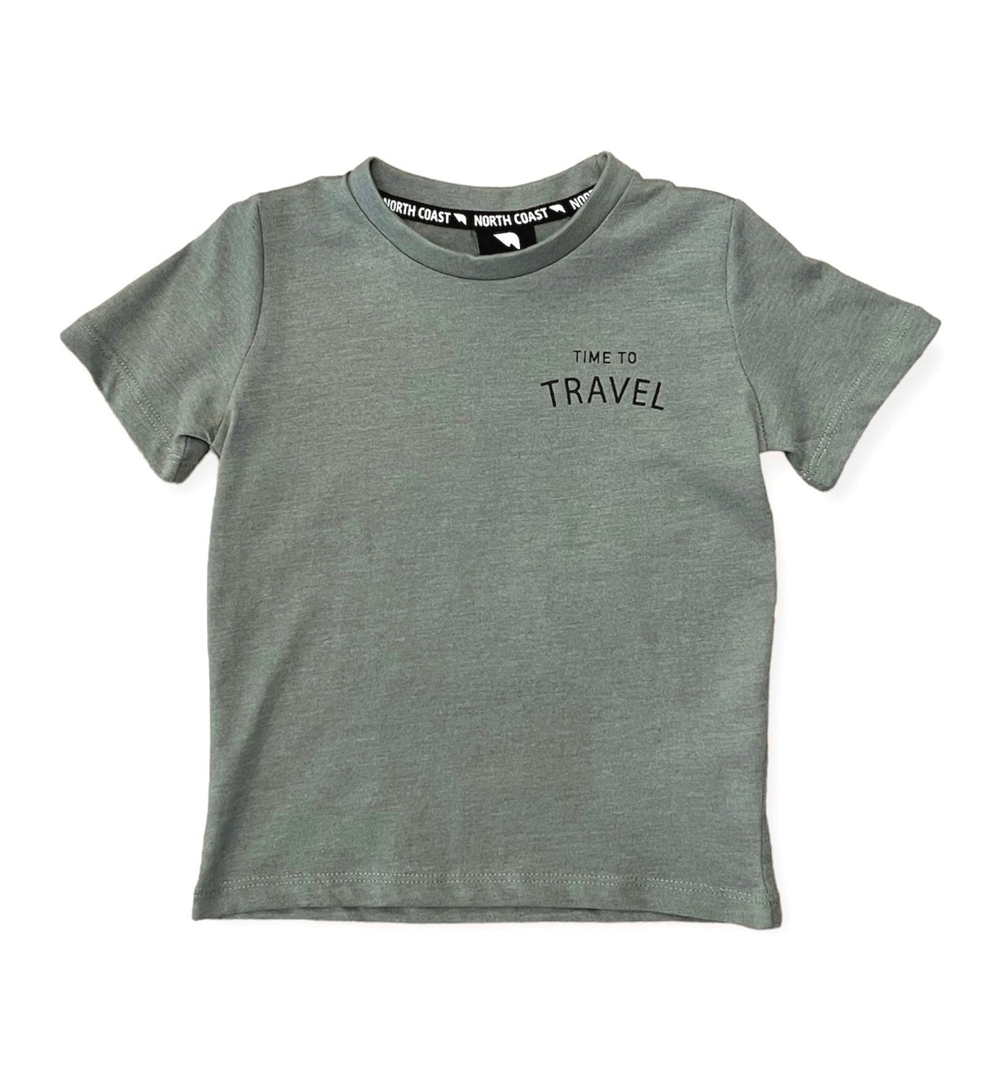 T-shirt vert 'Time to travel'
