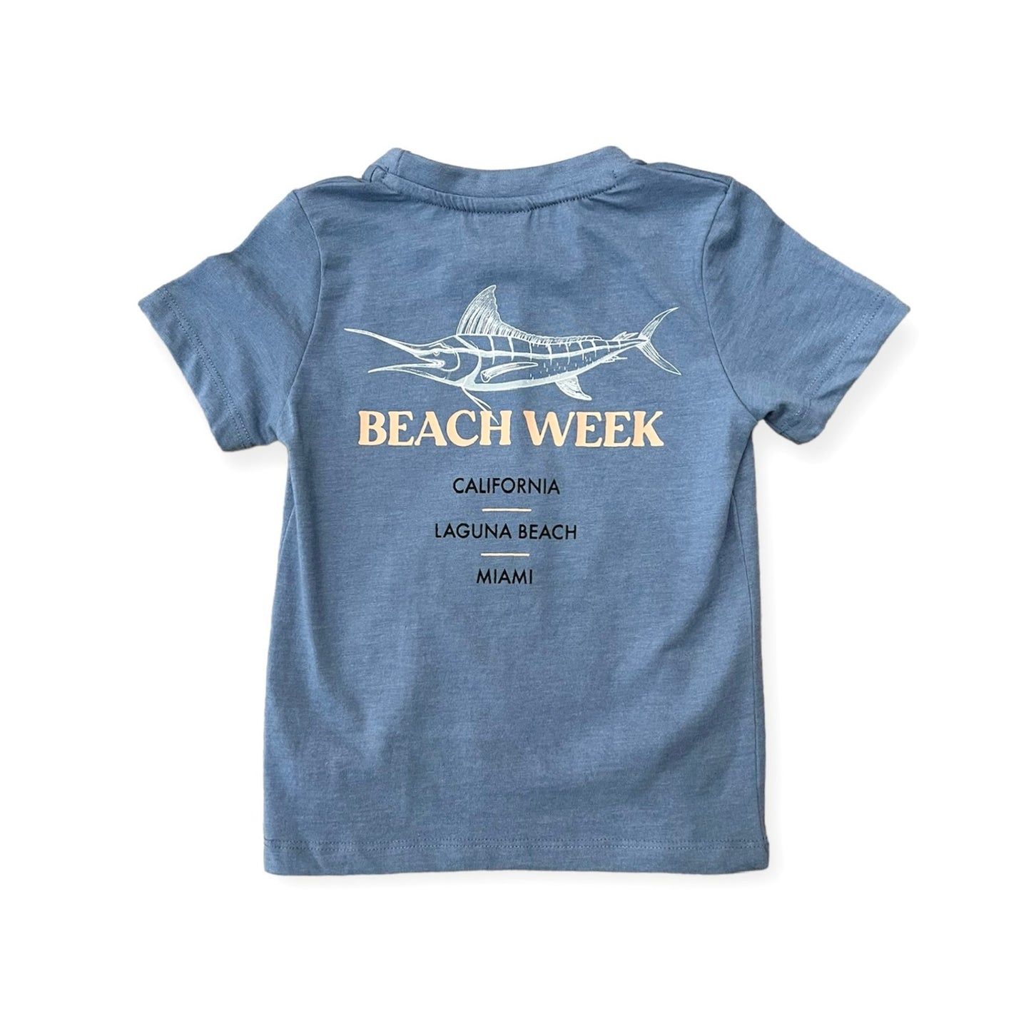 T-shirt bleu 'Beach week­'