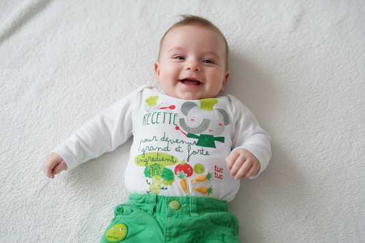 Ensemble bébé “Recette pour devenir grand et fort”