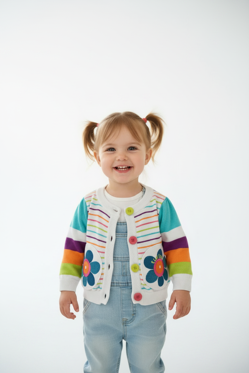 Cardigan fleuri multicolore / Boutique frimousse