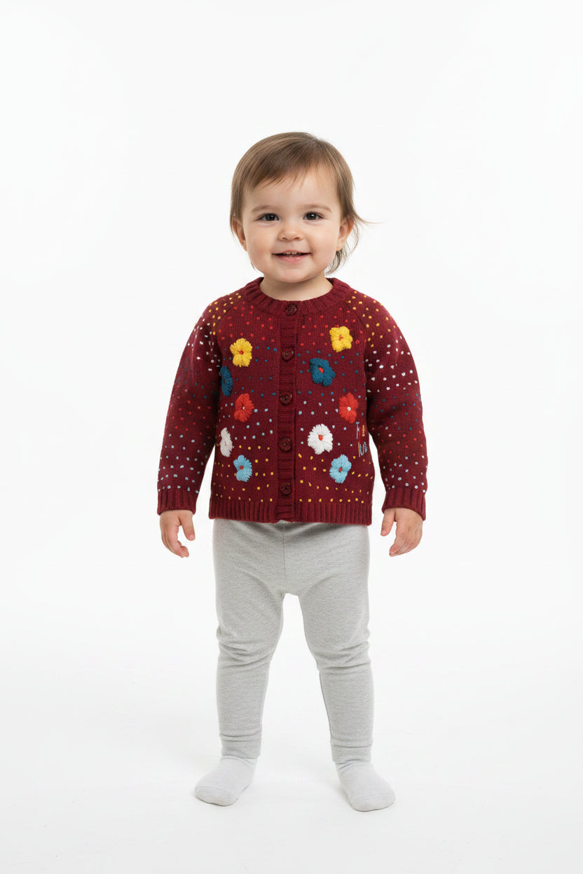 Cardigan Fleurs 3D