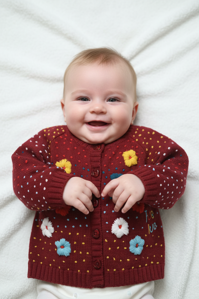 Cardigan Fleurs 3D