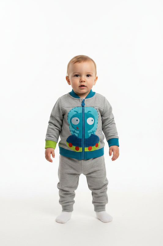 Veste grise Petit Martien Joyeux